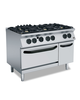 Gastro-Inox 700 HP Gasfornuis | 6 Branders | Met Gasoven 1200mm | GN 2/1 | 44kW | 1200x730x870(h)mm 