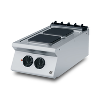 Gastro-Inox 700 HP kooktoestel met 2 vierkante kookplaten 40cm | 5,2kW/h | 400x730x250(h)mm