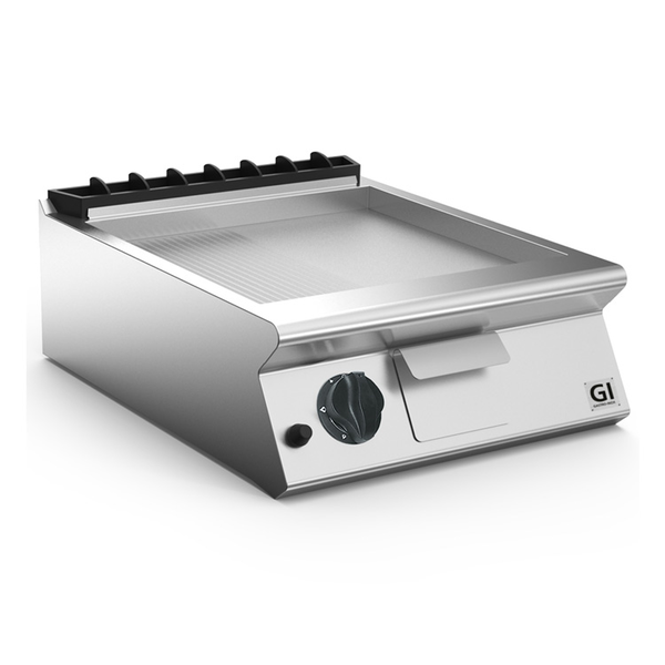 700 HP Bakplaat | Gas | 2/3 Glad - 1/3 Geribbeld | RVS Plaat | 9kW | 600x730x250(h)mm