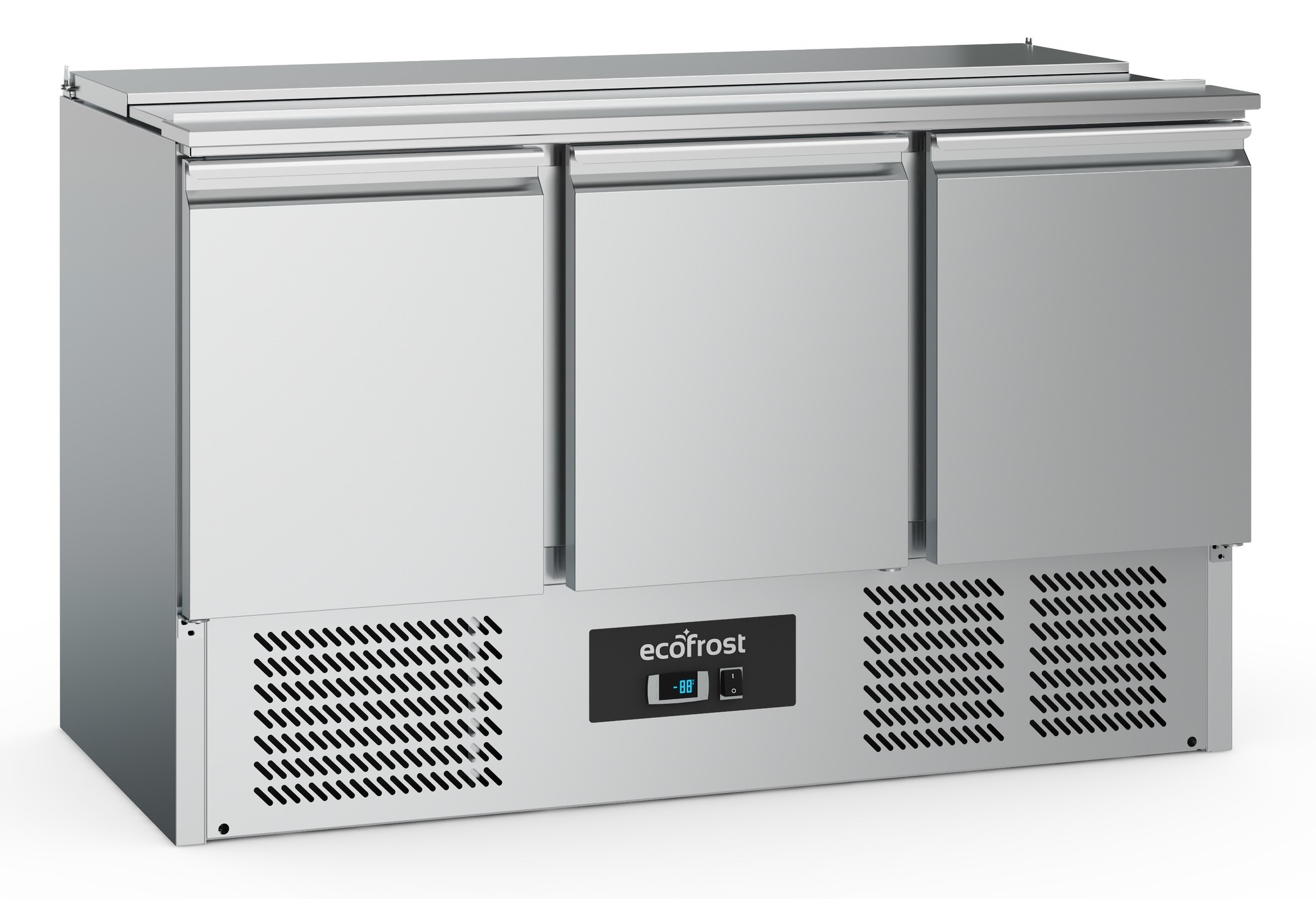 Saladette RVS 368L | 3 deurs | 4x 1/1 GN | Statisch | 1365x700x876(h)mm