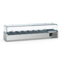 Ecofrost Opzetkoelvitrine | 9x 1/3 GN | +2°C/+8°C | 2000x395x435(h)mm 