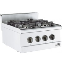 Gastro-Inox Base 600 gas kooktafel | 4 branders | 4x 3,25 kW/h | 600x600x300(h)mm