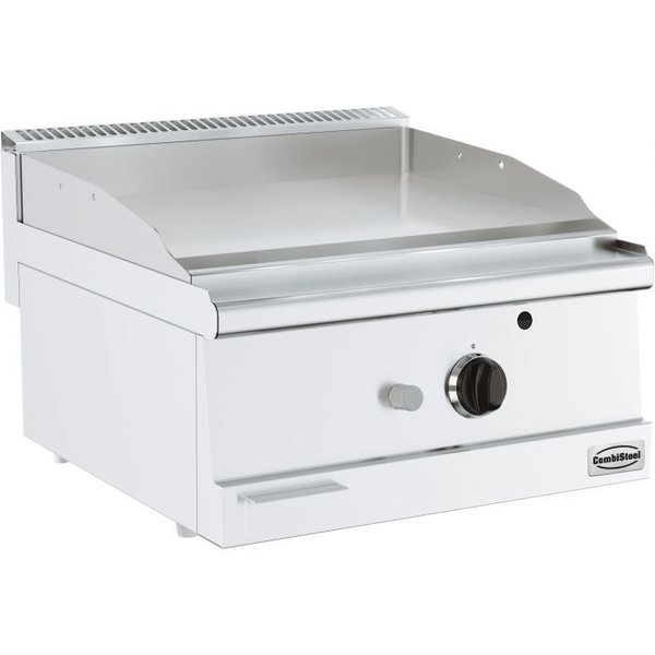 Base 600 Gas Bakplaat | 7kW | Verchroomd | Glad | 600x600x300(h)mm
