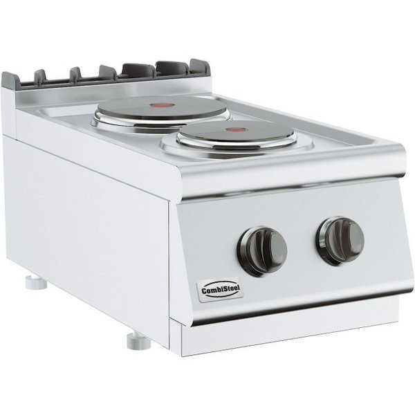 Base 700 Kooktafel | Elektrisch | 2 Platen | 1x 2.25 - 1x 1.85kW | 400x700x300(h)mm