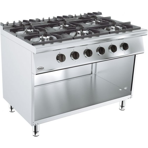 Base 700 Gas Kooktoestel | 6 Branders | 6x 6.5kW | 1200x700x900(h)mm