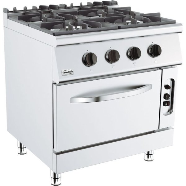 Base 700 Gasfornuis | 4 Branders 4x 6.5kW | Met Gas Oven 6kW | 800x700x900(h)mm