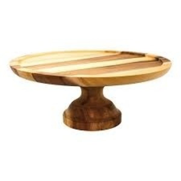 Taartstandaard met draaivoet hout Ø33cm