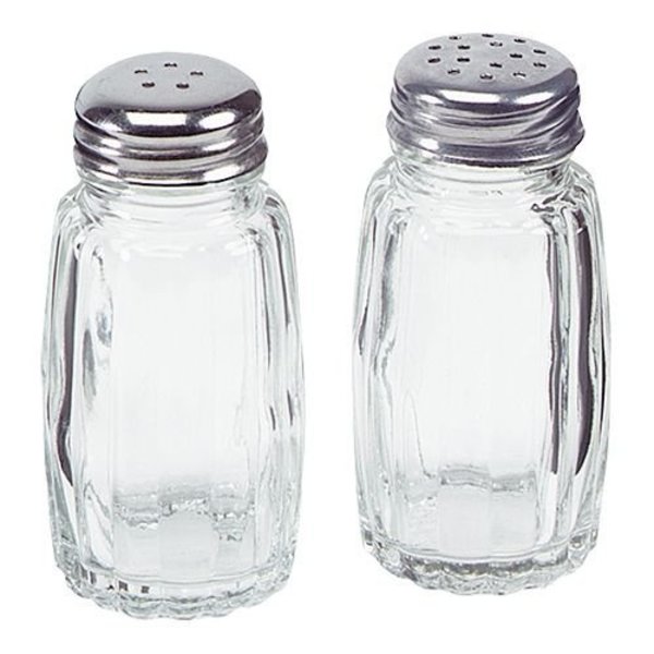 Zoutstrooier | RVS/Glas | 12 Stuks | 80(h)mm