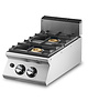 Virtus Gasfornuis | Top | 2 branders | 9.2kW | Branders in gietijzer en messing | 400x730x250(h)mm 