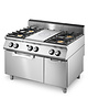 Virtus Gasfornuis | 4 Branders + 1 Kookplaat | 2x 5.5kW + 2x 3.5kW + 6kW | Met Statische Gasoven 8kW 2/1 GN | 1200x730x870(h)mm 