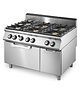 Virtus Gasfornuis | 6 Branders 3.7/5.5kW | Met Statische Elektrische Oven | 6kW - 2/1 GN | 1200x730x870(h)mm 
