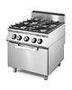 Virtus Gasfornuis | 4 Branders 3.7/5.5kW | Met Statische Gasoven | 8kW - 2/1 GN | 800x730x870(h)mm 