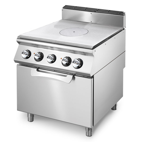 Doorkookplaat | Elektrisch | 4x 2.5kW | Met Elektrische Oven | 6kW - 2/1 GN | 800x730x870(h)mm