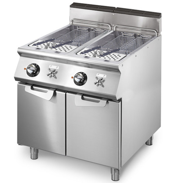 Pastakoker | Elektrisch | Op Onderstel | 2x 26L | 15.2kW | 2x GN 2/3-200mm | 800x730x870(h)mm