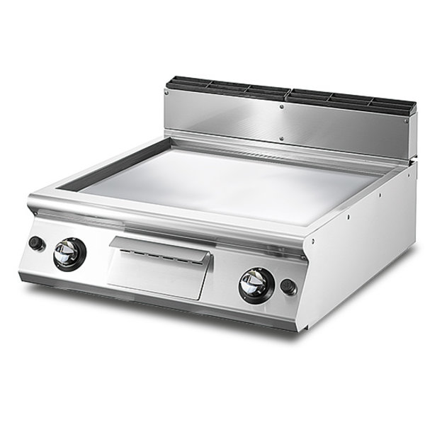 Bakplaat/Grillplaat | Top | Gas | Glad | Chroom | 14kW | Bakplaat 670x530mm | 800x730x250(h)mm