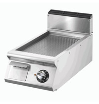 Mastro Bakplaat/Grillplaat | Elektrisch | Top Gegroefd | Chroom | 5.4kW | Bakplaat 335x530mm | 400x730x250(h)mm