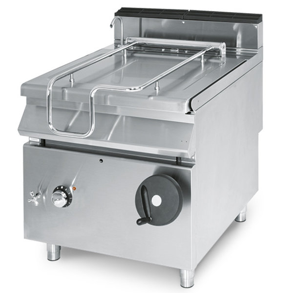 Braadpan | Elektrisch | RVS | 60L | 10kW | Handmatig kantelsysteem | 800x730x870(h)mm