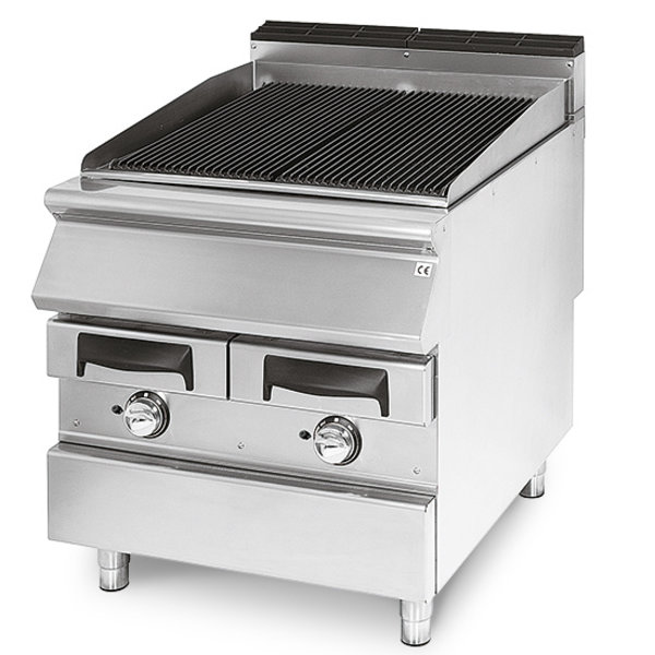 Stoomgrill | Op Onderstel | Gas | 15kW | Grill In Gietijzer | 800x730x870(h)mm
