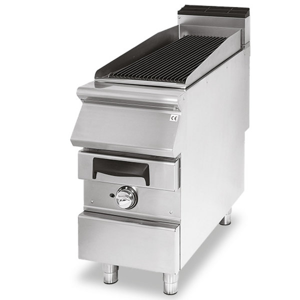 Stoomgrill | Op Onderstel | Gas | 7.5kW | Grill In Gietijzer | 400x730x870(h)mm