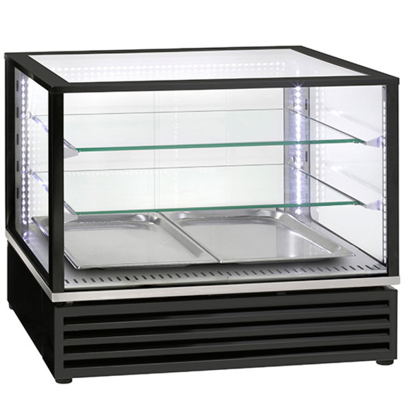 Koelvitrine | 170L | 2x 1/1 GN | Zwart | +2°C/+10°C | 3 Schappen | 785x650x735(h)mm
