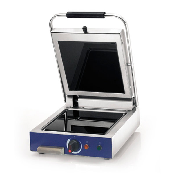 Contactgrill/Panini Grill | Enkel | 1.6kW | Met Keramische Platen | 340x450x170(h)mm