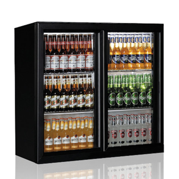 Barkoelkast | Zwart | 200L | +1°C/+10°C | Geventileerd | Klapdeuren | 900x520x900(h)mm
