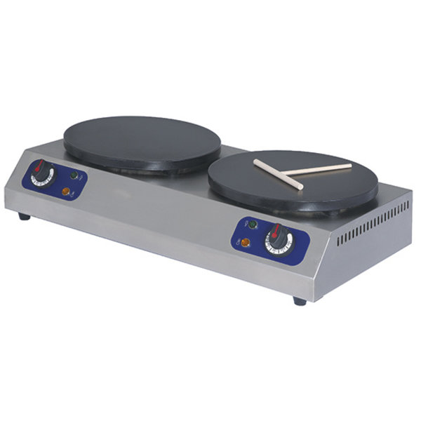 Crêpes | Elektrisch | 3kW + 3kW | 2x Ø 350mm | 780x420x190(h)mm