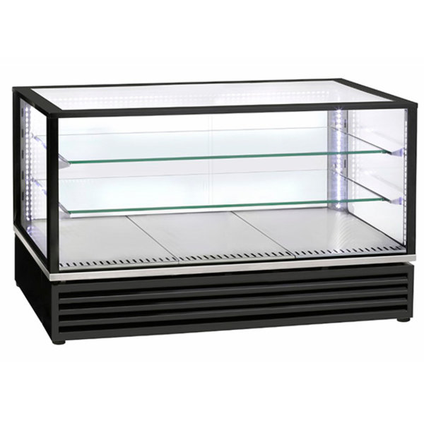 Koelvitrine | 270L | 3x 1/1 GN | Zwart | +2°C/+10°C | 3 Schappen | 1185x650x735(h)mm