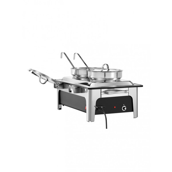 Soepenstation 220E | 2x 4L | Elektronisch | 2.2kW | Met 2 Inzetpannen | 636x357x460(h)mm