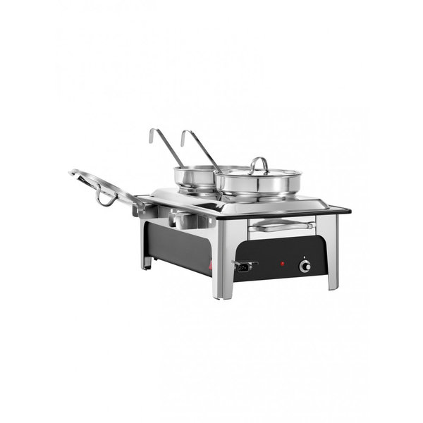 Soepenstation 220E | 2x 4L | Elektronisch | 2.2kW | Met 2 Inzetpannen | 636x357x460(h)mm