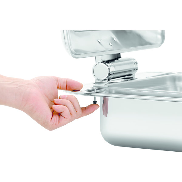 Chafing dish flexible 8,5L | 1/1 GN | Verhitting met vlakke inductie of ingebouwde kookplaat | 580x420x205(h)mm