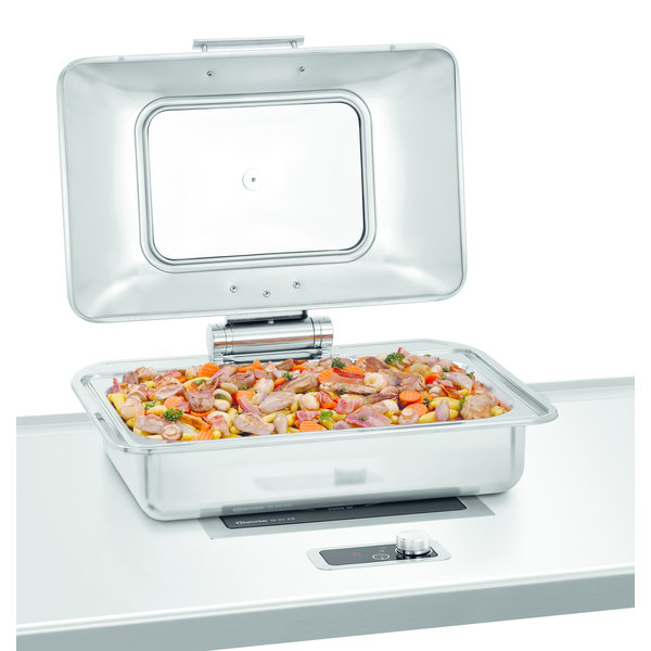 Chafing dish flexible 8,5L | 1/1 GN | Verhitting met vlakke inductie of ingebouwde kookplaat | 580x420x205(h)mm