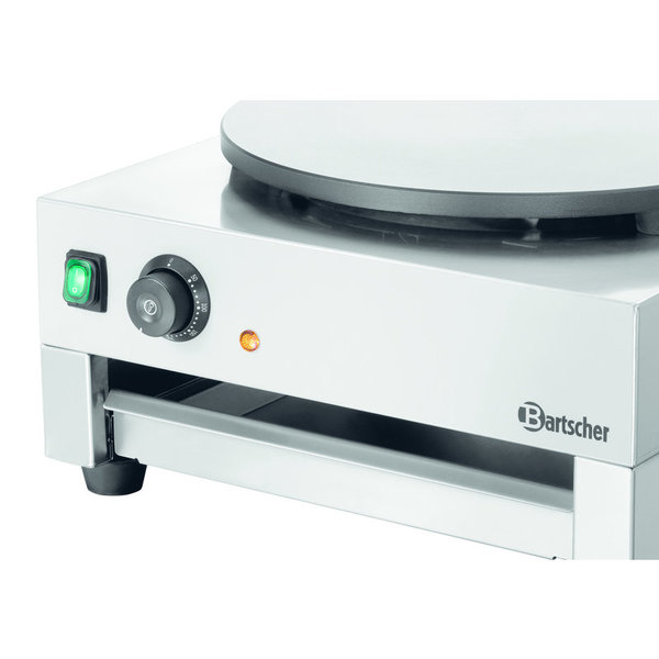 Crêpe-bakplaat | 1CP400 | Elektrisch RVS | Ø400mm | 3kW | 450x510x245(h)mm