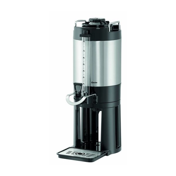 Iso-Dispenser zilver/zwart 8L | Voor warme en koude dranken | 235x350x635(h)mm