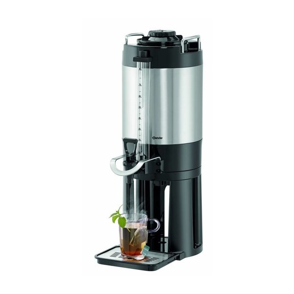 Iso-Dispenser zilver/zwart 8L | Voor warme en koude dranken | 235x350x635(h)mm