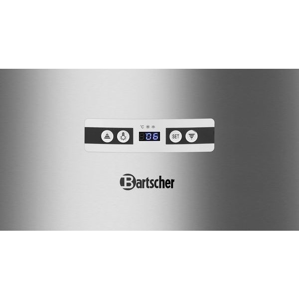 Gebaksvitrine | 400L | Zwart/Grijs | +2°C/+10°C | 7 Schappen | Ø680x1750(h)mm