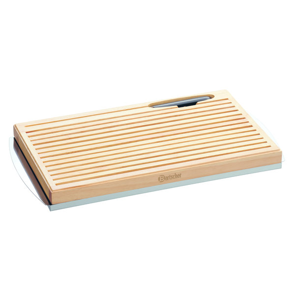 Broodsnijplank KSE475 hout  | Incl. 1 broodmes RVS met kunststof greep | 475x260x40(h)mm