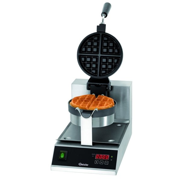 Wafelijzer Deluxe 1BW170D | 1kW | Wafelgrootte Ø170x35(h)mm | 260x505x320(h)mm