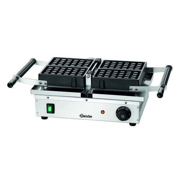 Wafelijzer "Deluxe II" | 1.5kW | Wafelgrootte 165x100x25(h)mm | 525x340x250(h)mm