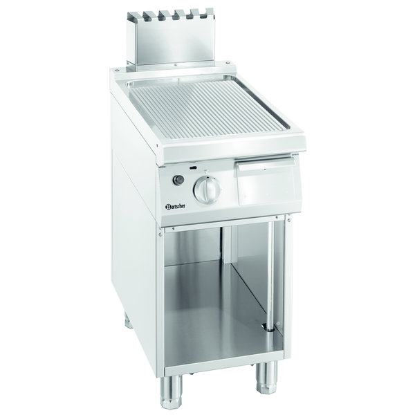 Bakplaat/grillplaat 700 B400 | Bakplaat Geribbeld (b)320x(d)445 | 7kW | 400x700x850(h)mm