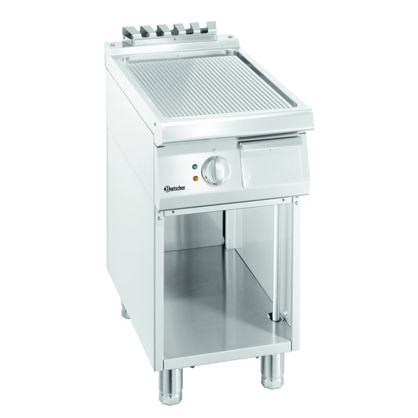 Bakplaat/Grillplaat | 700 B400 | Bakplaat Geribbeld (b)320x(d)445mm | 5kW | 400x700x850(h)mm