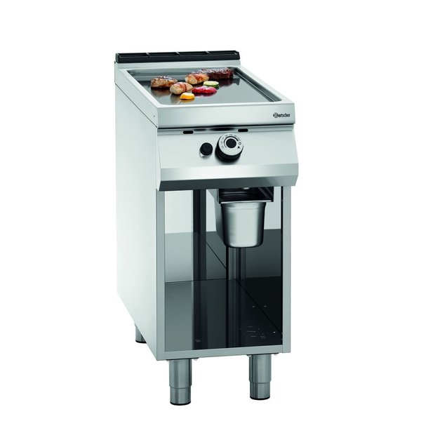 Bakplaat/Grillplaat 00 | Bakplaat glad (b)355x(d)760mm | 9kW | 400x900x900(h)mm
