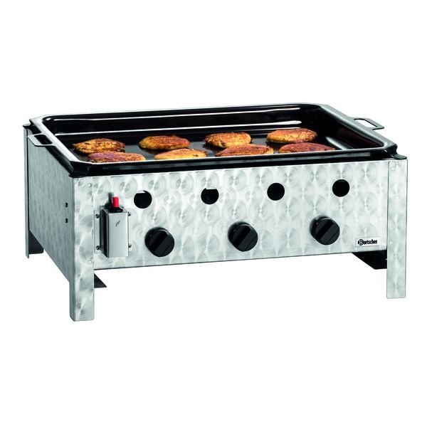 Braadgrill | Gas | TB1000PF | 3 Pits | 10kW | 705x560x275(h)mm