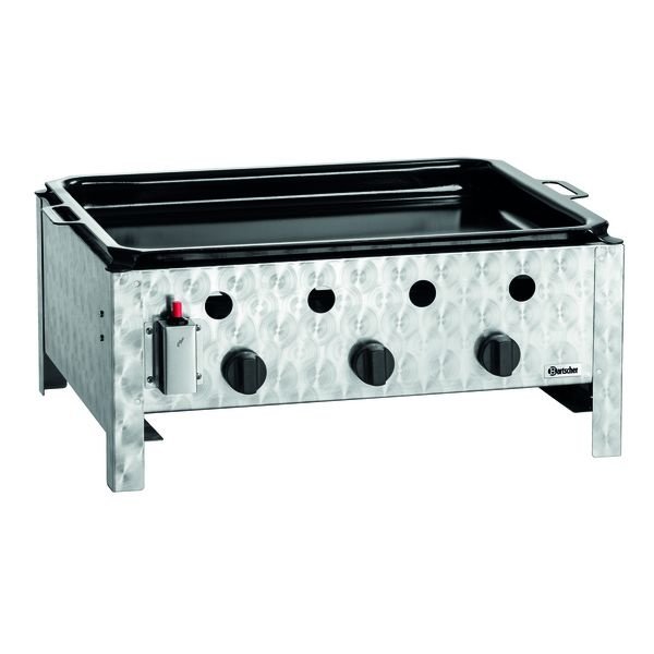 Braadgrill | Gas | TB1000PF | 3 Pits | 10kW | 705x560x275(h)mm
