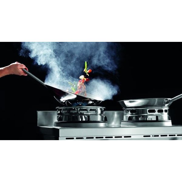 Wokkookplaat | Gas | 2 Branders | 23kW | 900x600x690(h)mm