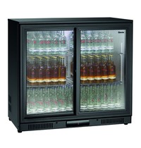 Bartscher Barkoelkast zwart 176L | 2 zelfsluitende schuifdeuren deuren | 230V | 900x530x850(h)mm Bartscher Barkoelkast zwart 176L | 2 zelfsluitende schuifdeuren deuren | 230V | 900x530x850(h)mm