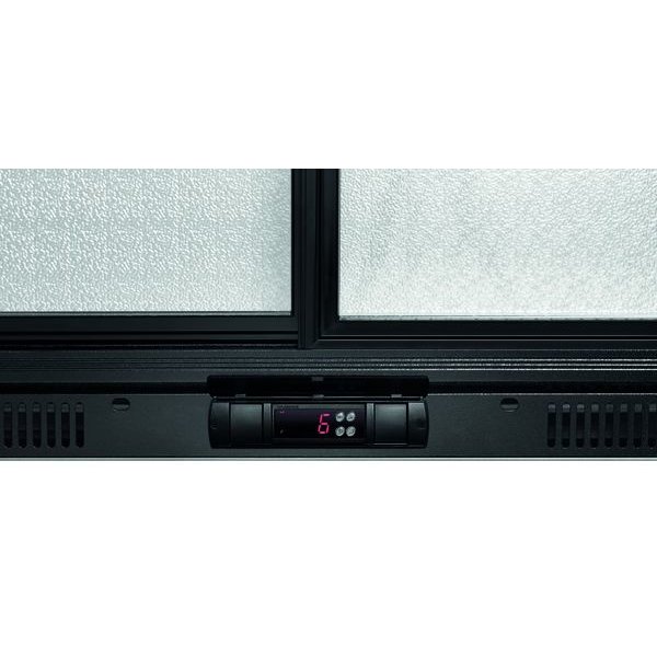 Barkoelkast | Zwart | 176L | 2 Zelfsluitende Schuifdeuren Deuren | 230V | 900x530x850(h)mm
