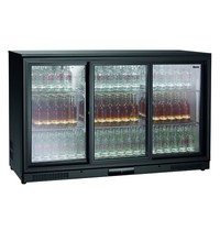 Bartscher Barkoelkast zwart 270L | 3 zelfsluitende schuifdeuren | 230V | 1350x530x850(h)mm Bartscher Barkoelkast zwart 270L | 3 zelfsluitende schuifdeuren | 230V | 1350x530x850(h)mm