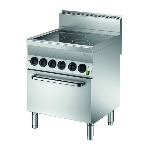 Fornuis | Elektrisch | 4 Kookplaten | 2x 2.5kW + 1x 1.8kW + 1x 1.2kW | Elektrische Oven | 4.2kW | 700x650x870(h)mm