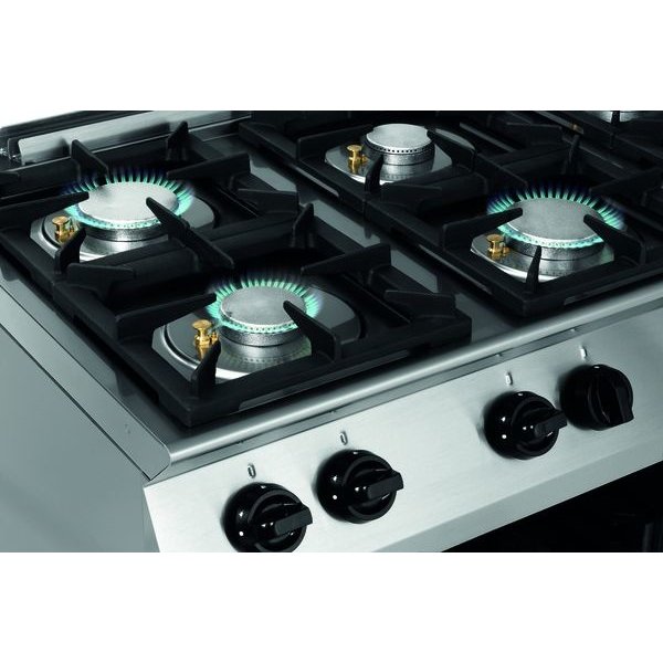 Gasfornuis MFG 7340 | 6 Kookpitten | 3x 3.5kW + 3x 6kW | Elektrische Oven | 2/1 GN | 6kW | 1200x700x910(h)mm
